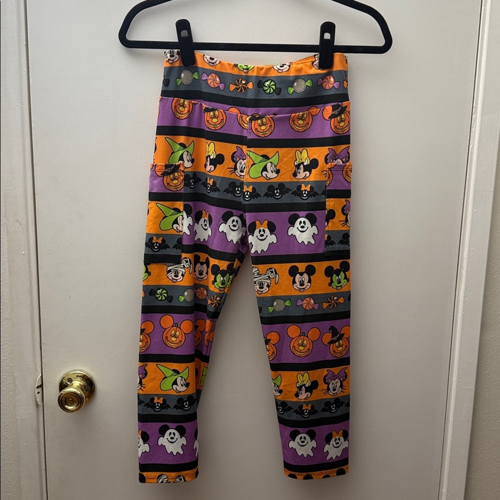 Disney Cropped Mickey and Minnie Mouse Halloween Leggings